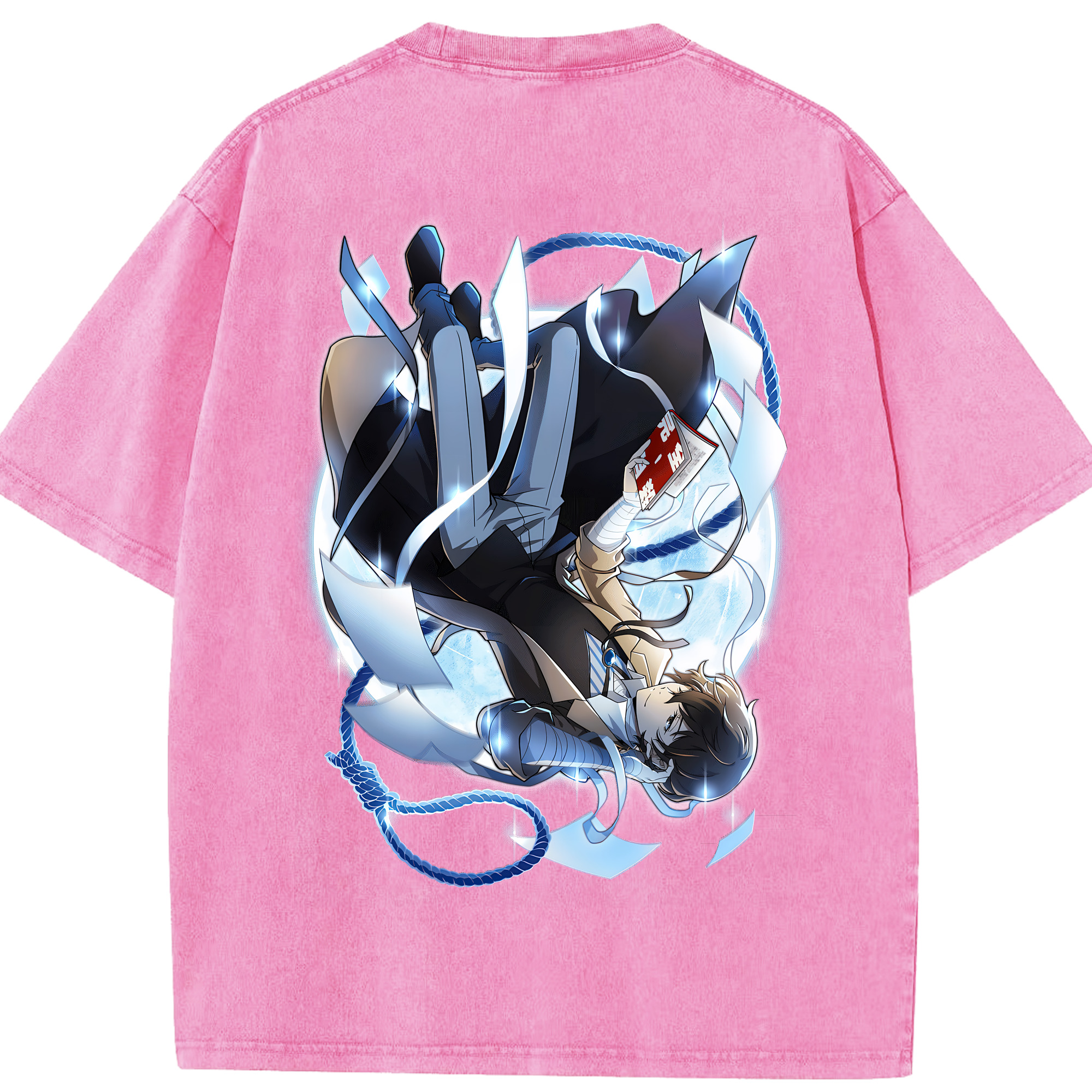 （画像用） 文豪ストレイドッグス Bungo Stray Dogs 綿100% ヴィンテージ風 半袖Tシャツ（背面プリント）